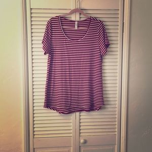 Lularoe high low striped top